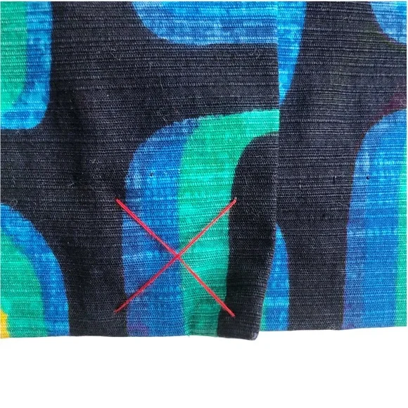 New Boden Blue Geometric Cotton Pencil Skirt 4 - Picture 6 of 6